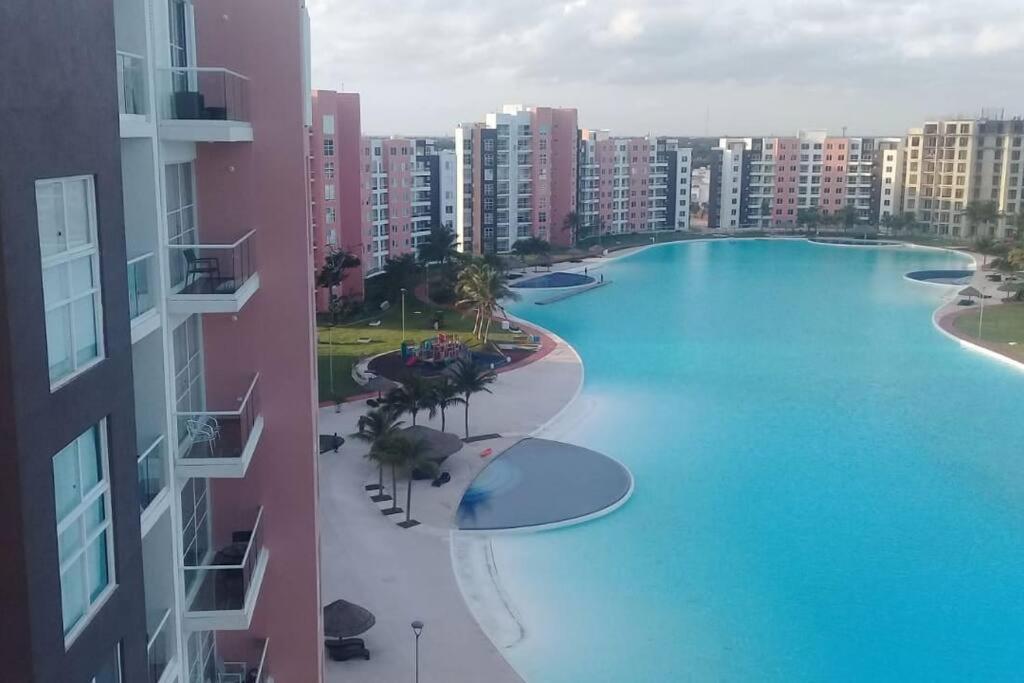 Departamento Con Laguna Artificial Cancun Exterior photo