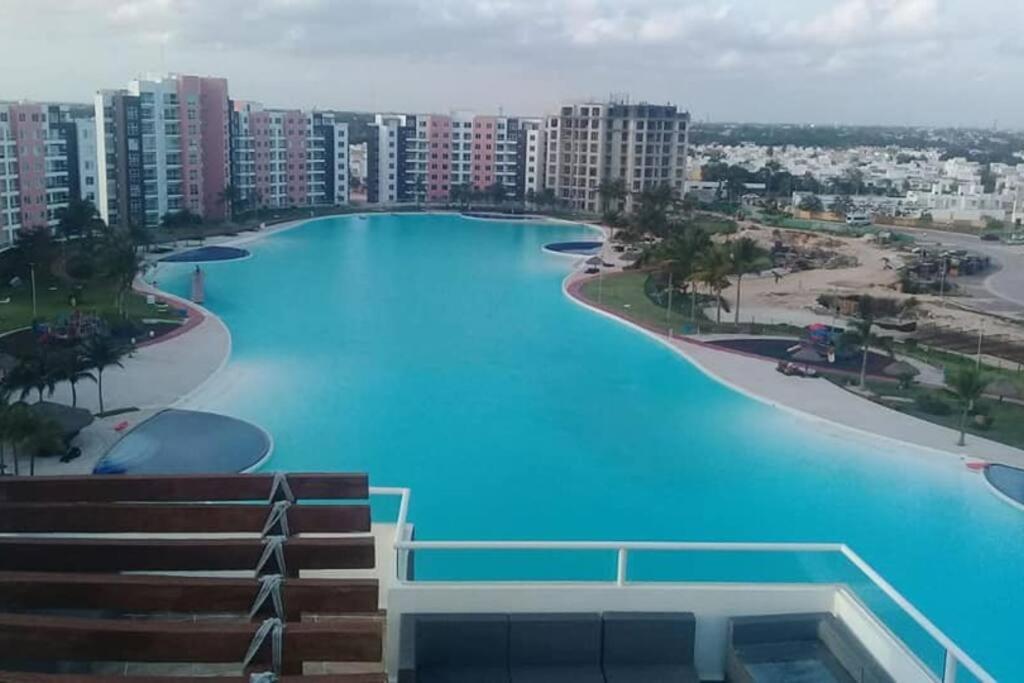 Departamento Con Laguna Artificial Cancun Exterior photo
